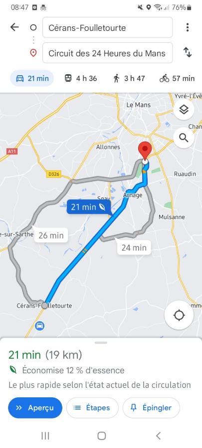 Chambres Pour Les Evenements Du Circuit Du Mans Cérans-Foulletourte Eksteriør bilde